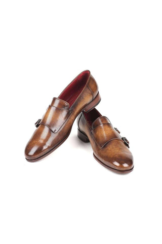Paul Parkman HR67 Leather Double Monk-Strap Loafers (PM5914)-AmbrogioShoes