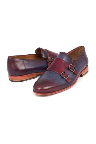 Paul Parkman HR67 Leather Double Monk-Strap Loafers (PM5914)-AmbrogioShoes