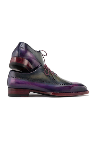 Paul Parkman Hand-Painted Leather Goodyear Welted Wingtip Oxfords (PM6445)