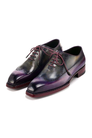 Paul Parkman Hand-Painted Leather Goodyear Welted Wingtip Oxfords (PM6445)