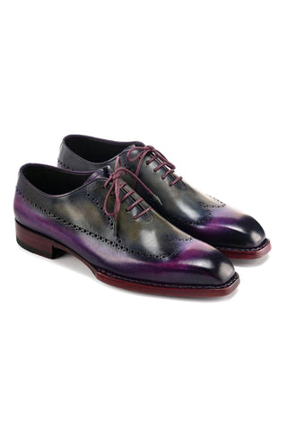 Paul Parkman Hand-Painted Leather Goodyear Welted Wingtip Oxfords (PM6445)