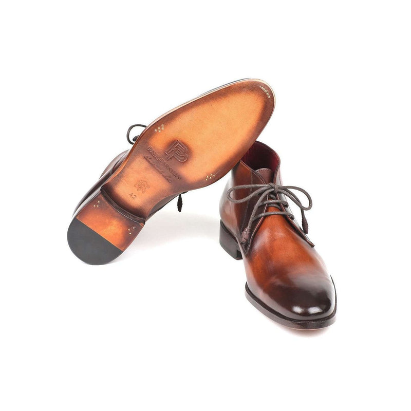 Paul Parkman Handmade Shoes Chukka Camel & Brown Boots (PM5870)-AmbrogioShoes