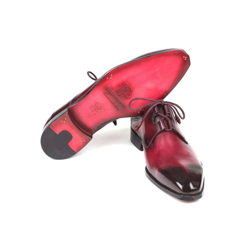 Paul Parkman Handmade Shoes Ghillie Lacing Bordeaux Dress Oxfords (PM5857)-AmbrogioShoes