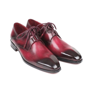 Paul Parkman Handmade Designer Shoes Ghillie Lacing Bordeaux Oxfords (PM5857)-AmbrogioShoes