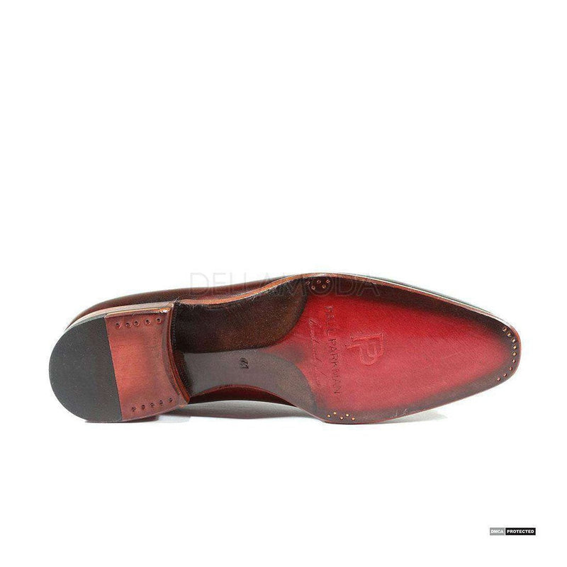 Paul Parkman Handmade Shoes Handmade Mens Shoes Dress Hand-Painted Brown Oxfords (PM1014)-AmbrogioShoes