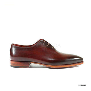 Paul Parkman Handmade Designer Shoes Handmade Men's Designer Shoes Hand-Painted Brown Oxfords (PM1014)-AmbrogioShoes