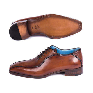 Paul Parkman Handmade Designer Shoes Men's Brown Iguana Bicycle Toe Oxfords (PM5809)