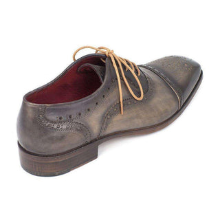 Paul Parkman Handmade Designer Shoes Men's Captoe Oxfords Gray (PM5306)-AmbrogioShoes