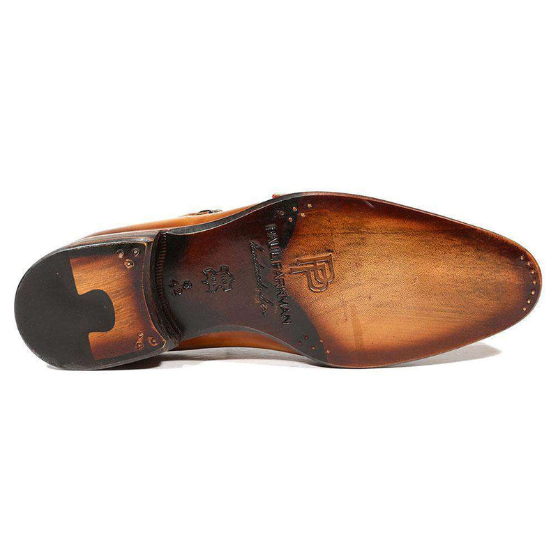 Paul Parkman Handmade Shoes Men's Shoes Two Tone Double Monkstrap Camel / Brown Loafers (PM3007)-AmbrogioShoes