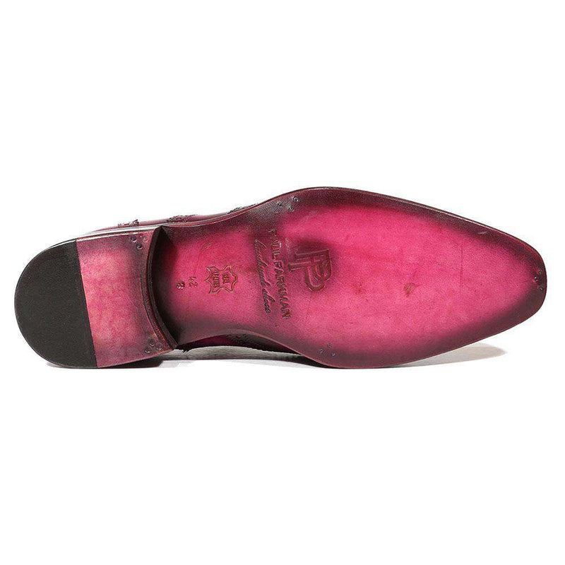 Paul Parkman Handmade Shoes Men's Shoes Wingtip Hand-Painted Lilac Oxfords (PM3012)-AmbrogioShoes