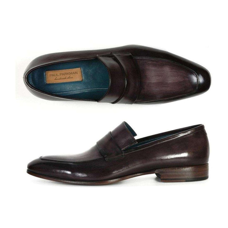 Paul Parkman Handmade Shoes Men's Handmade Shoes Gray Loafers (PM5248)-AmbrogioShoes