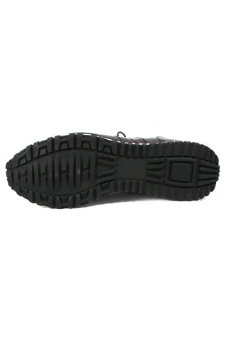 Paul Parkman LP206BLK Black Crocodile Print / Calf-Skin Leather Casual Sneakers (PM6320)-AmbrogioShoes