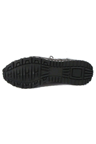 Paul Parkman LP206BLK Black Crocodile Embossed / Leather Casual Sneakers (PM6320)-AmbrogioShoes