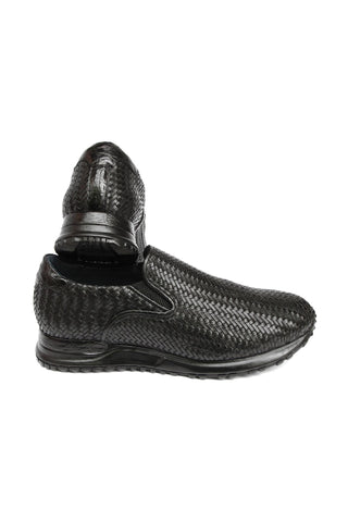 Paul Parkman LW204 Woven Calf-Skin Leather Slip-On Sneakers (PM6429)-AmbrogioShoes