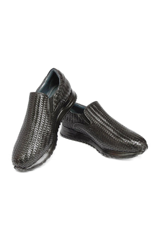 Paul Parkman LW204 Woven Leather Slip-On Sneakers (PM6429)