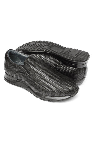 Paul Parkman LW204 Woven Leather Slip-On Sneakers (PM6429)