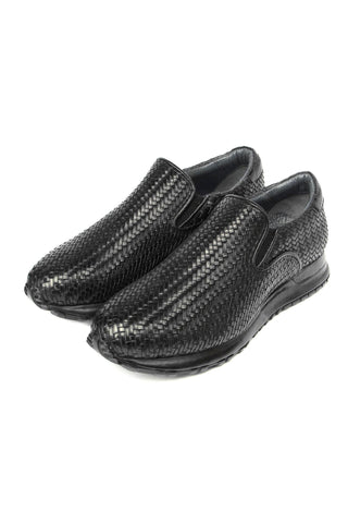 Paul Parkman LW204 Woven Leather Slip-On Sneakers (PM6429)
