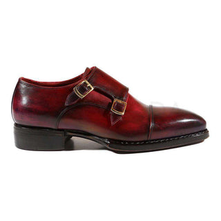 Paul Parkman LX Men's Shoes Welted Calf-Skin Leather Cap-Toe Monk-Straps (PM2008)-AmbrogioShoes
