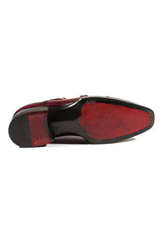 Paul Parkman LX Welted Calf-Skin Leather Cap-Toe Monk-Straps (PM2008)-AmbrogioShoes