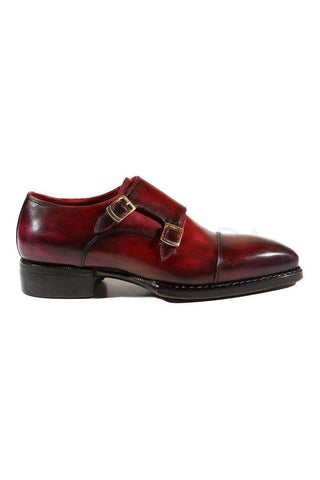 Paul Parkman LX Welted Leather Cap-Toe Monk-Straps (PM2008)-AmbrogioShoes