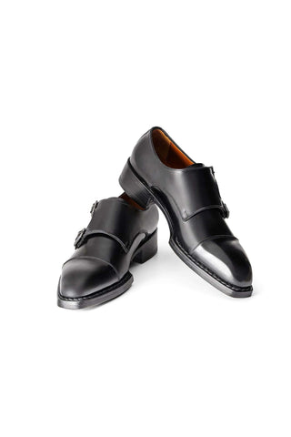 Paul Parkman LX Welted Leather Cap-Toe Monk-Straps (PM2008)-AmbrogioShoes