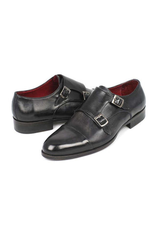 Paul Parkman Leather Cap-Toe Double Monk-Straps (PM5220)-AmbrogioShoes