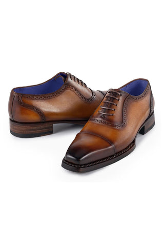 Paul Parkman Leather Cap-Toe Oxfords (PM6436)