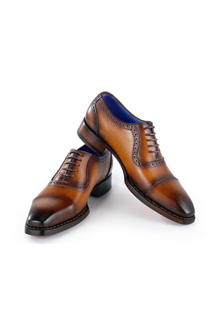 Paul Parkman Leather Cap-Toe Oxfords (PM6436)