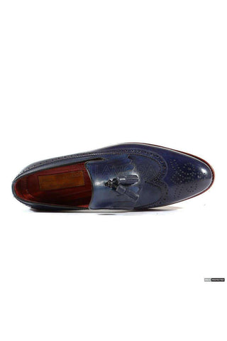 Paul Parkman Leather Kiltie Tassel Loafers (PM5204)-AmbrogioShoes