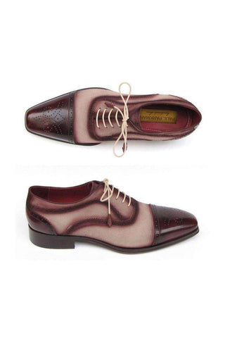 Paul Parkman Leather & Suede Cap-Toe Oxfords (PM5226)-AmbrogioShoes