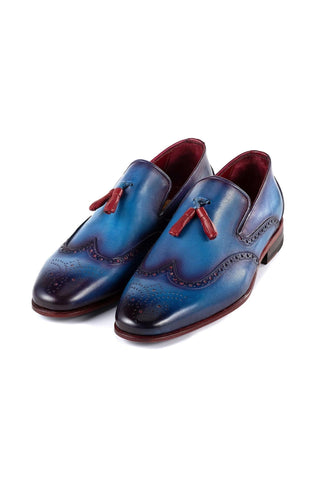 Paul Parkman Leather Wingtip Tassels Loafers (PM6435)