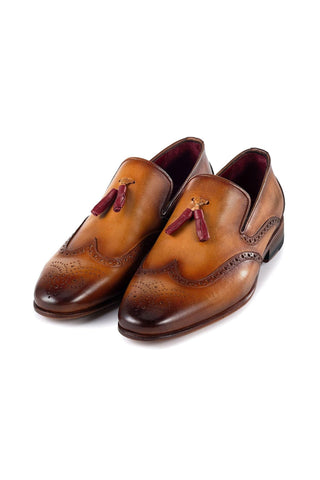 Paul Parkman Leather Wingtip Tassels Loafers (PM6435)