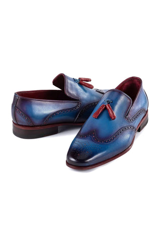 Paul Parkman Leather Wingtip Tassels Loafers (PM6435)