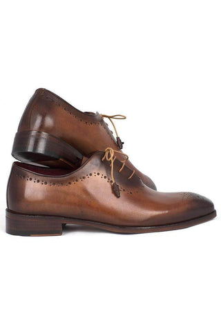 Paul Parkman Medallion Toe Leather Brown / Camel Oxfords (PM4031)-AmbrogioShoes