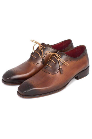 Paul Parkman Medallion Toe Leather Brown / Camel Oxfords (PM4031)
