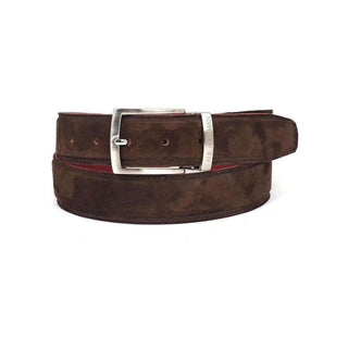 Paul Parkman Men's Belt Brown Suede (PMB605)-AmbrogioShoes