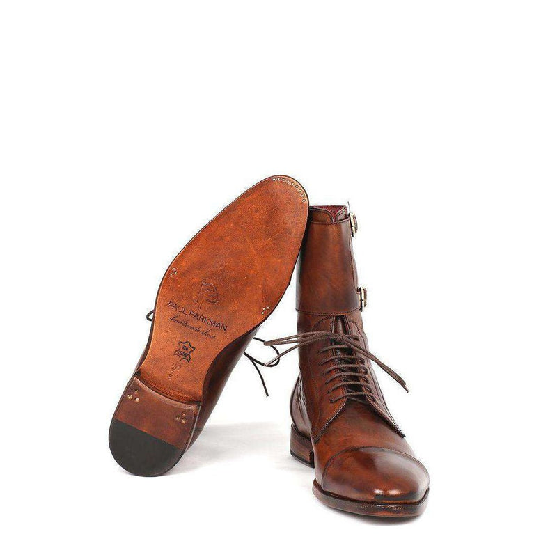 Paul Parkman Men's Brown Calfskin High Boots F554-BRW-AmbrogioShoes