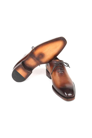 Paul Parkman Men's Brown Wholecut Leather Oxfords 3222-BRW (PM6131)-AmbrogioShoes