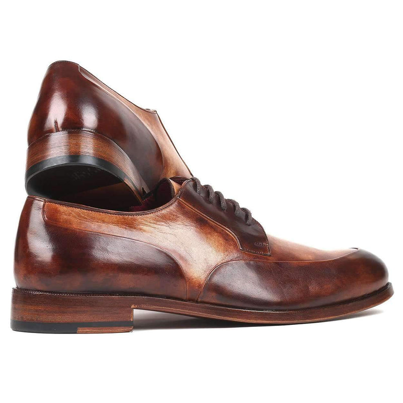 Paul Parkman Men's Dual Tone Brown Calf-Skin Leather Derby Oxfords 995-BRW (PM6128)-AmbrogioShoes