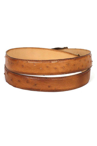 Paul Parkman Men's Exotic Ostrich Skin Belt (PMB400)