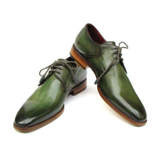 Paul Parkman Men's Handmade Designer Shoes Derby Designer Shoes Green (PM5247)-AmbrogioShoes
