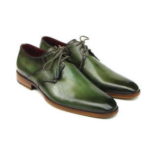 Paul Parkman Men's Handmade Designer Shoes Derby Designer Shoes Green (PM5247)-AmbrogioShoes