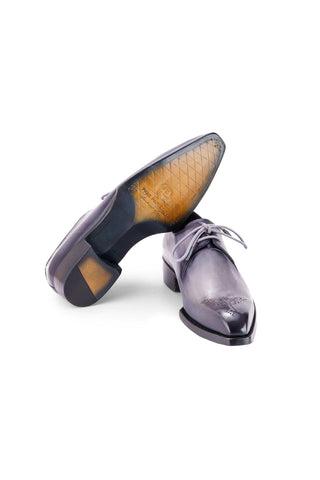 Paul Parkman Men's Handmade Shoes Calf-Skin Leather Goodyear Welted Derby (PM6441)-AmbrogioShoes