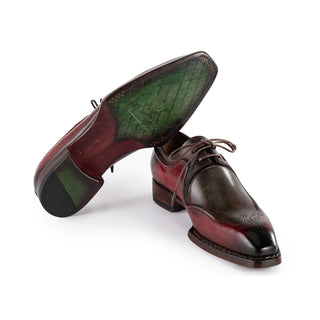 Paul Parkman Men's Handmade Shoes Hand-Welted Calf-Skin Leather Derby (PM6438)-AmbrogioShoes