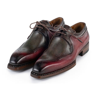 Paul Parkman Men's Handmade Shoes Hand-Welted Calf-Skin Leather Derby (PM6438)-AmbrogioShoes