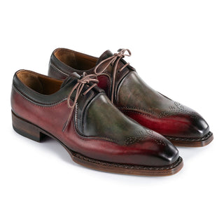 Paul Parkman Men's Handmade Shoes Hand-Welted Calf-Skin Leather Derby (PM6438)-AmbrogioShoes