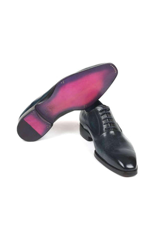 Paul Parkman Men's Navy Leather Plain Toe Oxfords 5523-NVY (PM6137)-AmbrogioShoes