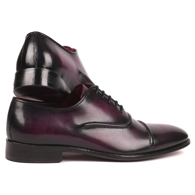 Paul Parkman Men's Purple Calf-Skin Leather Cap-Toe Oxfords 077-PRP (PM6164)-AmbrogioShoes
