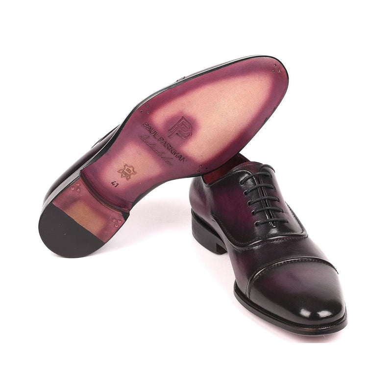 Paul Parkman Men's Purple Calf-Skin Leather Cap-Toe Oxfords 077-PRP (PM6164)-AmbrogioShoes