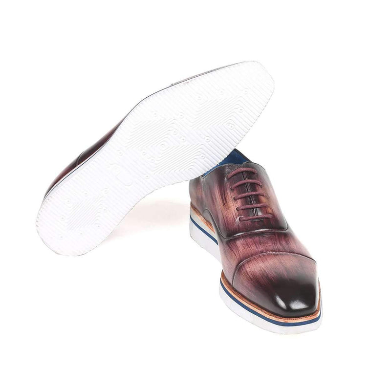 Paul Parkman Men's Purple Calf-Skin Leather Smart Causual Oxfords 185-PRP-LTH (PM6118)-AmbrogioShoes